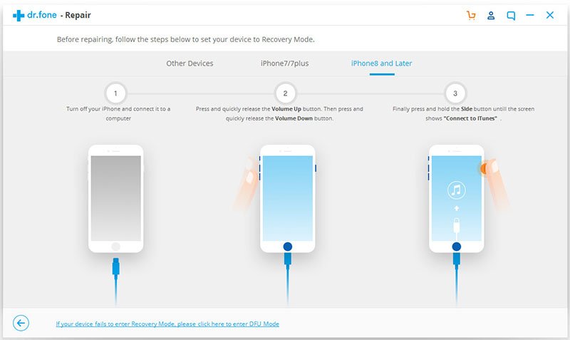enter iPhone recovery mode