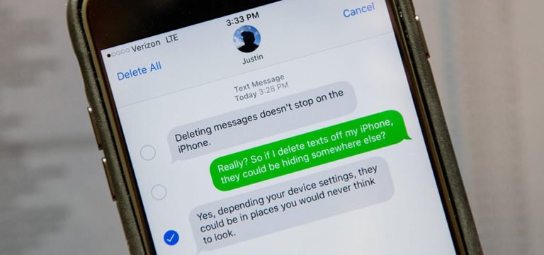 accidentally deleted text messages on iPhone