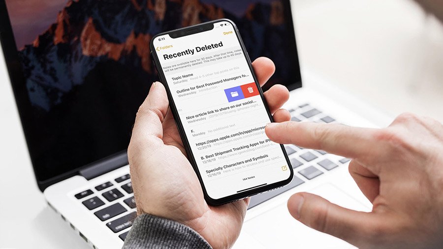 restore deleted notes iPad iPhone